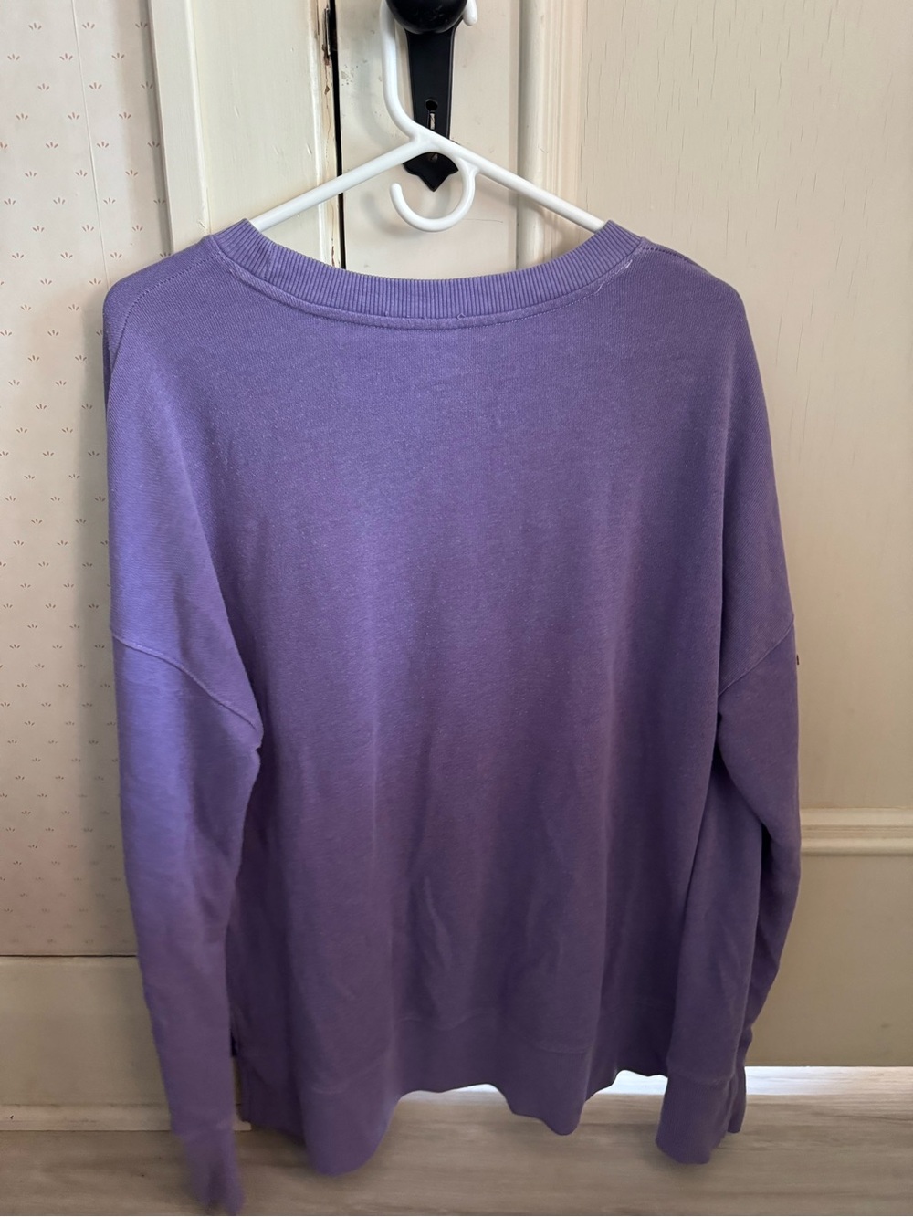 Women’s Relaxed Crewneck Sweater in Lavender - Picture 2 of 3